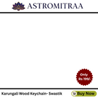 Karungali Wood Key Chain ( Tamil Om ) 1-inch