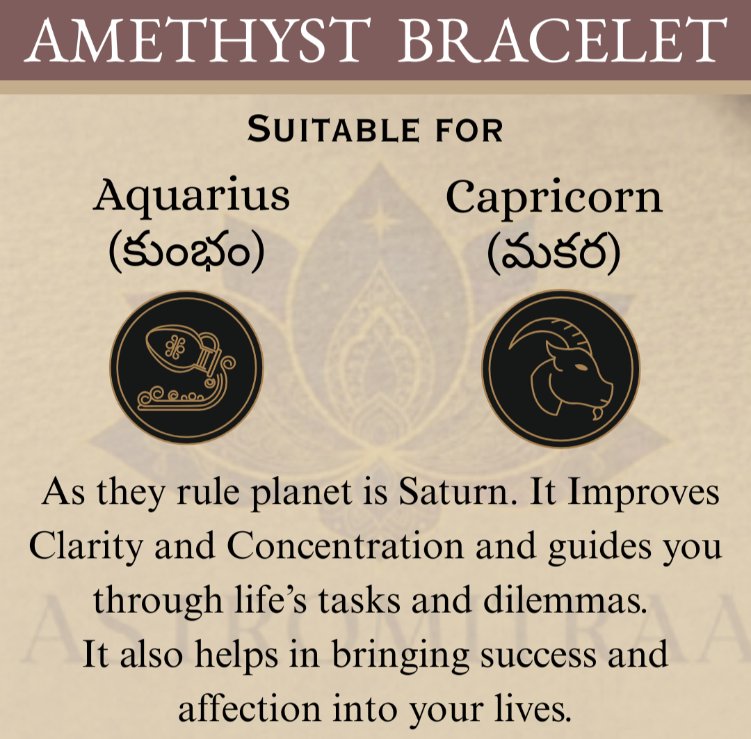 Natural Amethyst Bracelet - 8mm (With Certificate)