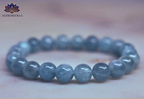 Natural Aquamarine Bracelet - 8mm (With Certificate)