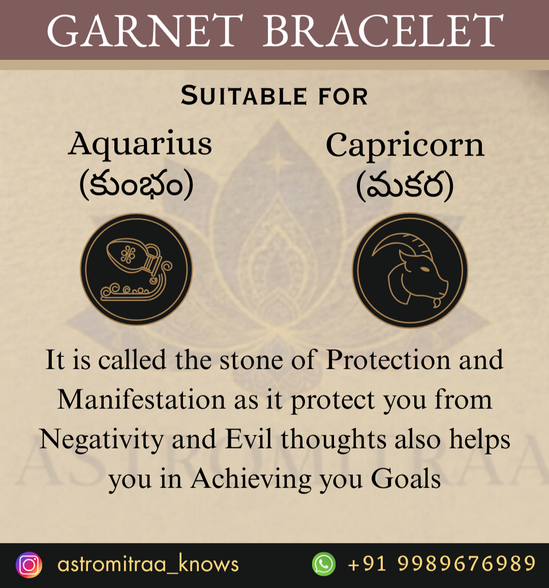 Natural Garnet Bracelet - 8mm (With Certificate)