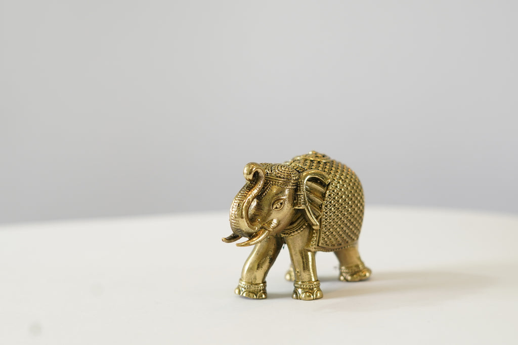 Brass Elephant Idol (Pack of 2)