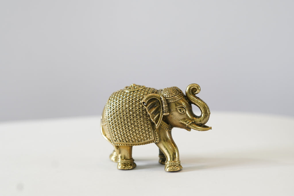 Brass Elephant Idol (Pack of 2)
