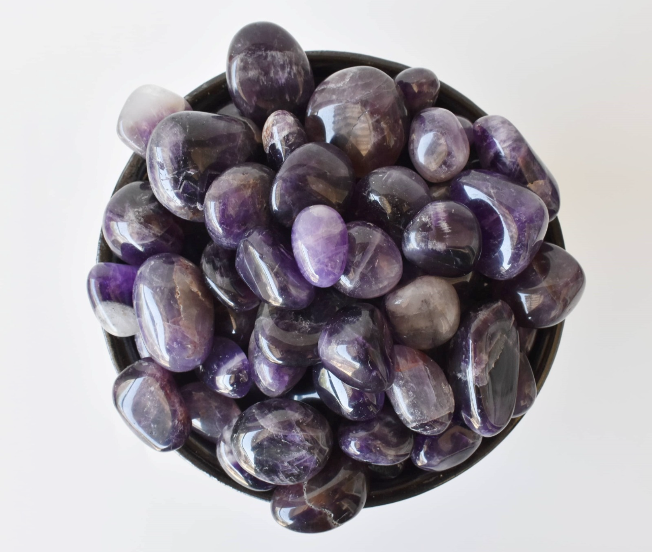 5 Amethyst Tumble Stones - Medium
