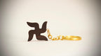 Karungali Wood Key Chain (Swastik) 1-inch