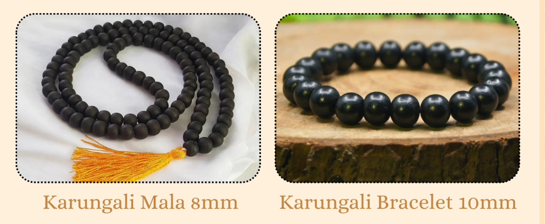 Limited Offer Karungali Mala 8mm + Karungali Bracelet 10mm