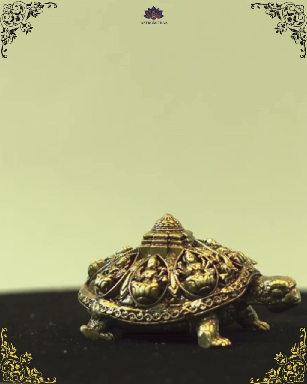 Brass Asta Lakshmi on Tortoise