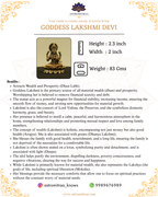 Brass Goddess Lakshmi Devi Statue 2"