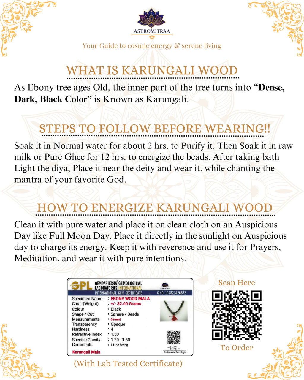 Silver Cap Karungali Mala with Murgan Idol