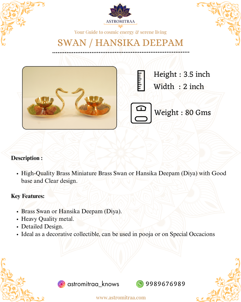 Swan / Hansika Deepam
