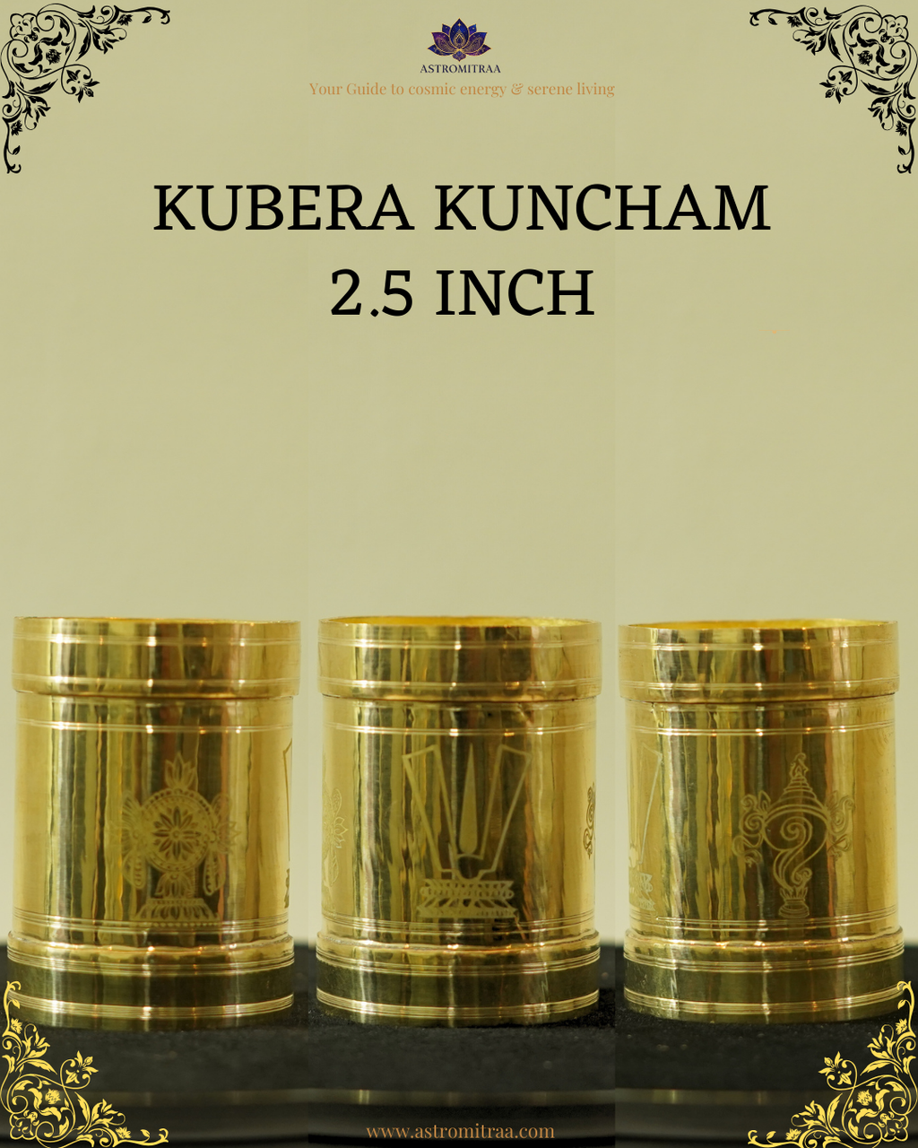 2.5" Brass Kubera Kuncham