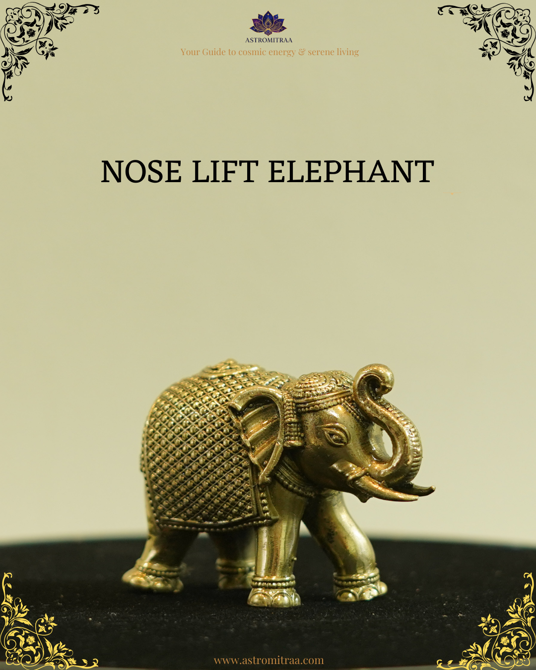 Brass Elephant Idol (Pack of 2)