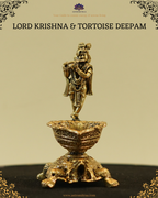 Lord Krishna on Tortoise Deepam