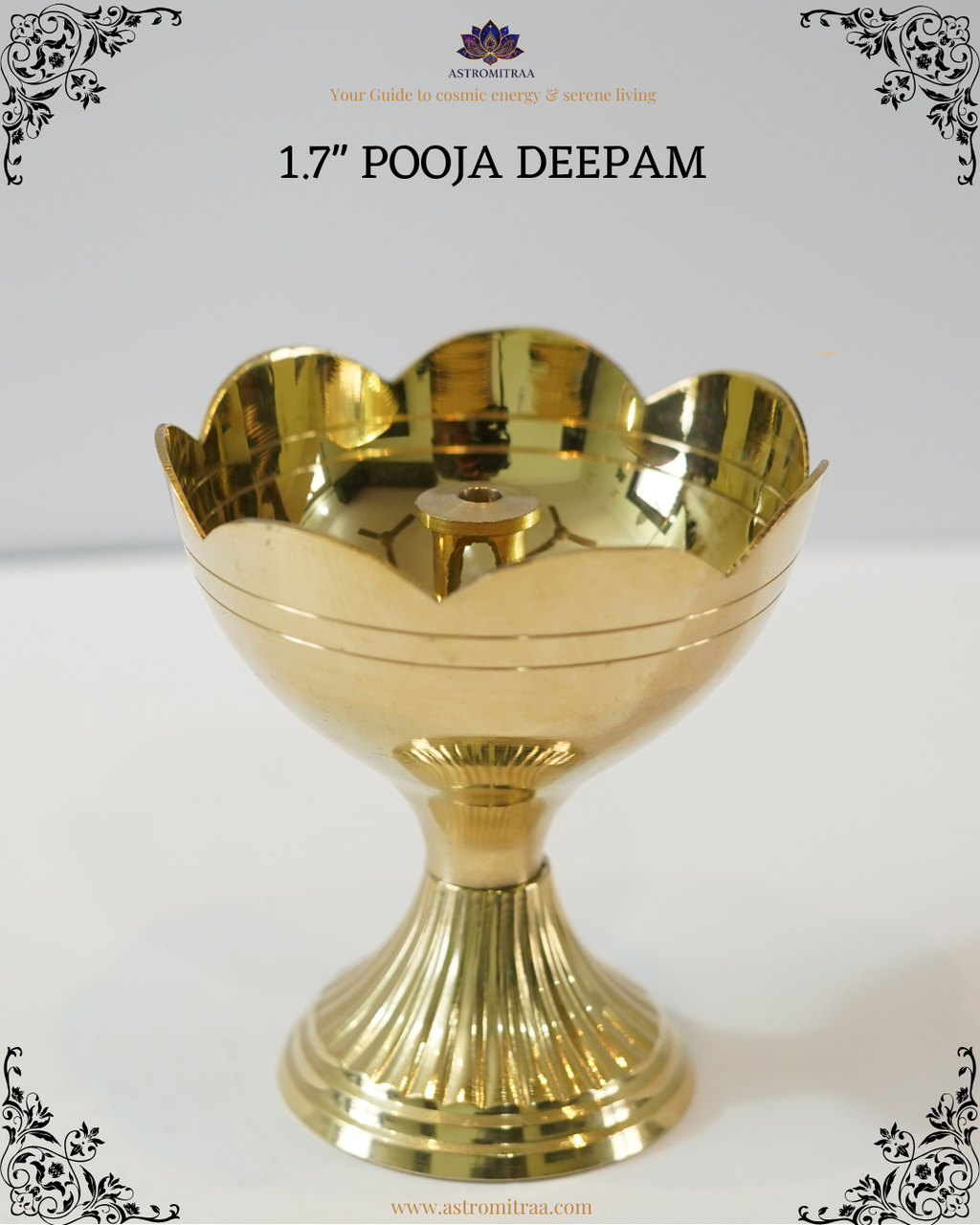 1.7" Pooja Deepam (Set of 2)