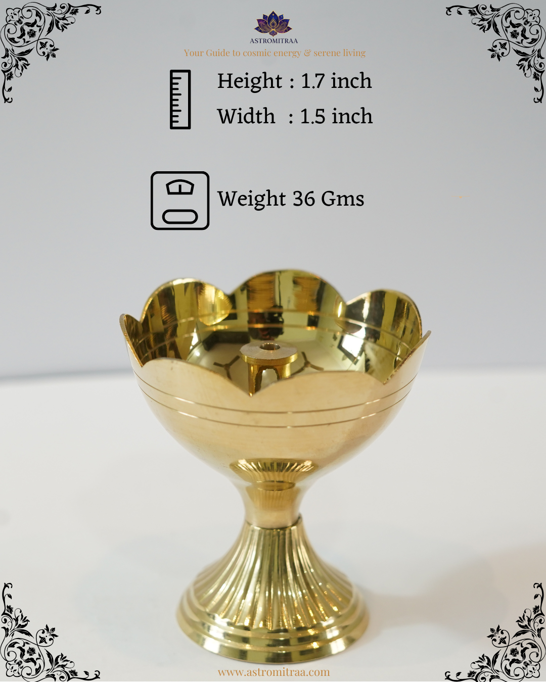 1.7" Pooja Deepam (Set of 2)