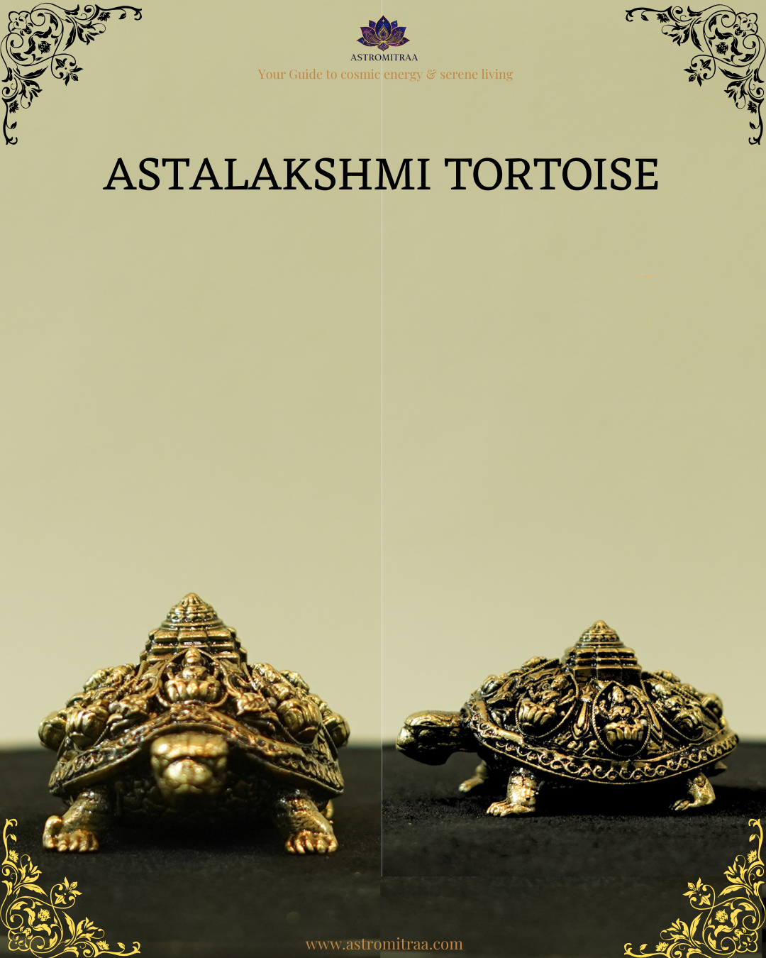 Brass Asta Lakshmi on Tortoise