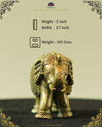 Brass Elephant Idol (Pack of 2)