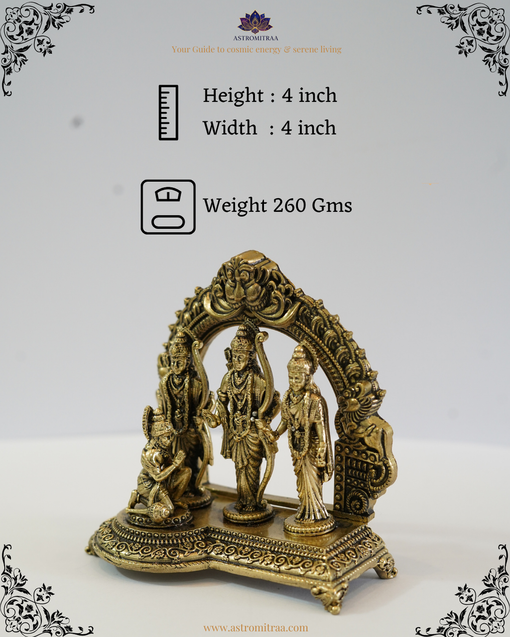 Brass Shri Ram Dharbar Statue