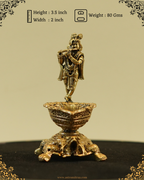 Lord Krishna on Tortoise Deepam