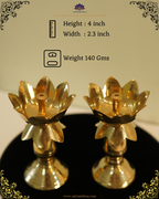 4" Lotus Shaped Deepam (Set of 2)